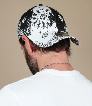 cappellino NY bandana bianco ner MLB Paisley NY 940 black white